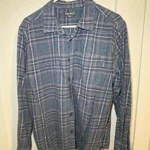 Eddie Bauer Blue and Red Plaid Shirt